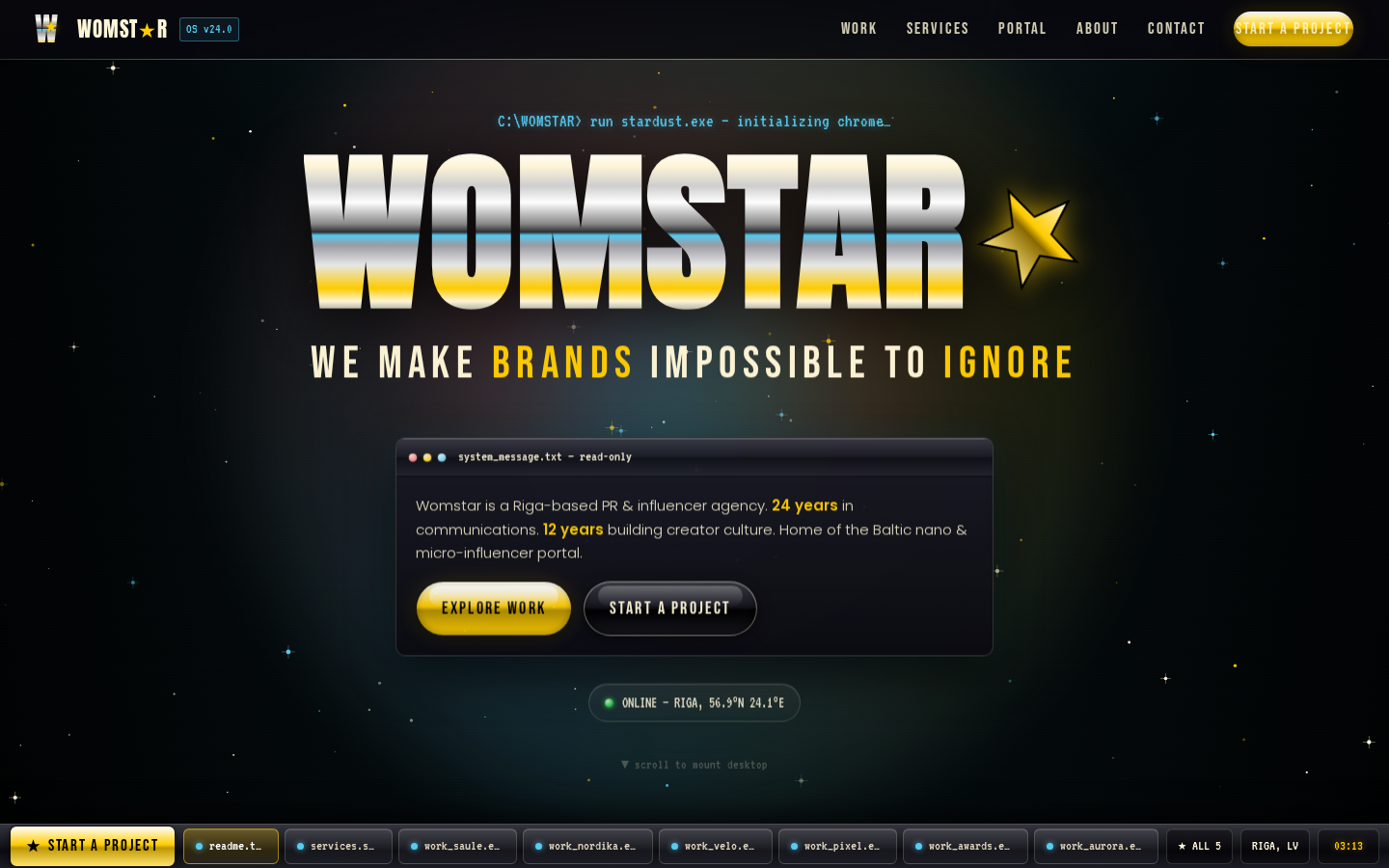 WOMSTAR Stardust priekšskatījums